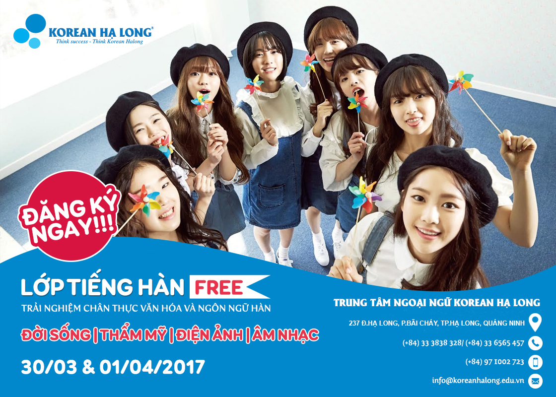 Lớp tiếng Hàn miễn phí - Korean Hạ Long