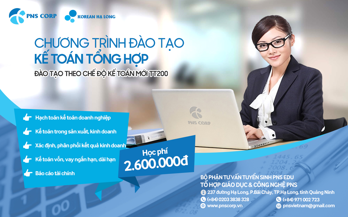Khóa học Kế toán tổng hợp - PNS CORP - Quảng Ninh